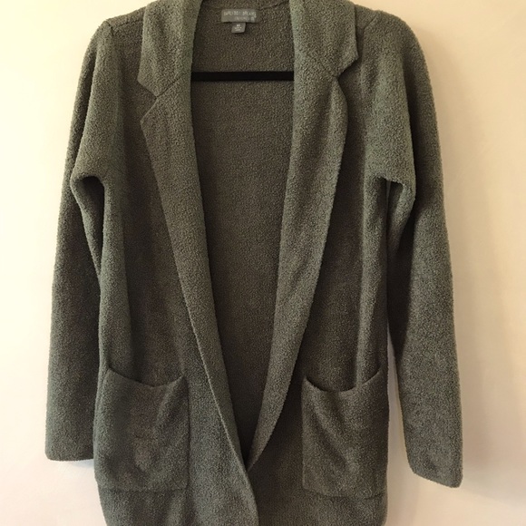 Barefoot Dreams Cozy Chic Lite Open Front Blazer Cardigan, Moss Green, size XS - Picture 1 of 5